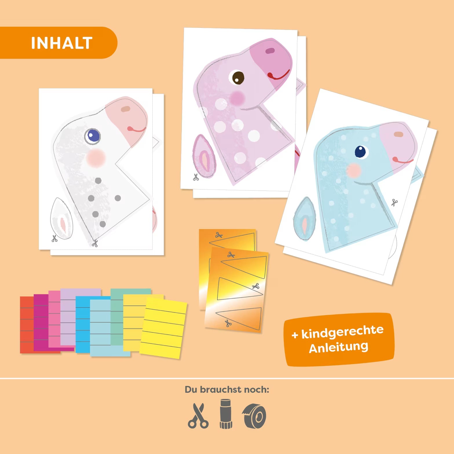 Basteln HABA Sachenmacher | Erstes Schneiden Regenbogen-Einhörner, Bastelset