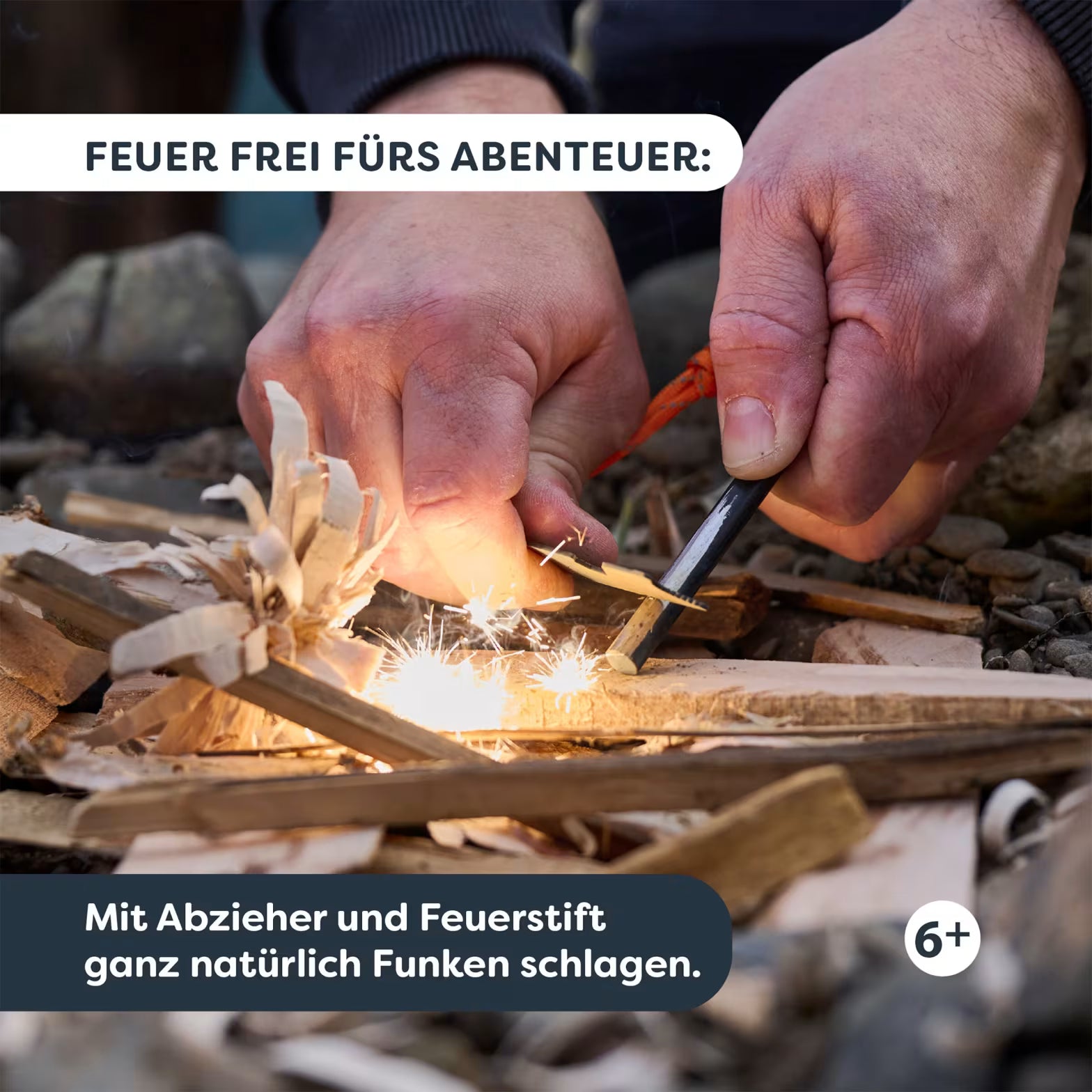 Abenteuer HABA Terra Kids | Adventure to go No. 4 | Campfire Starter. Feuerstarter-Set