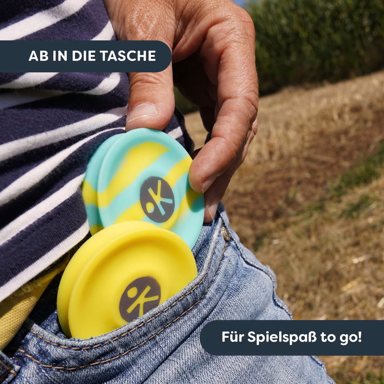 Abenteuer HABA Terra Kids | Adventure to go No. 11 | Catch me! blau. Pocket-Frisbee