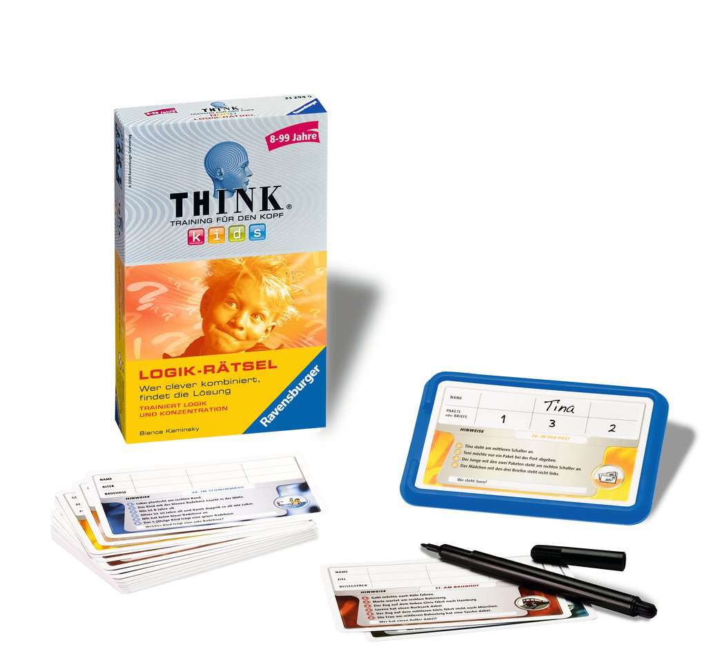 Spiel Ravensburger Mitbringspiel: THINK® Kids Logik-Rätsel