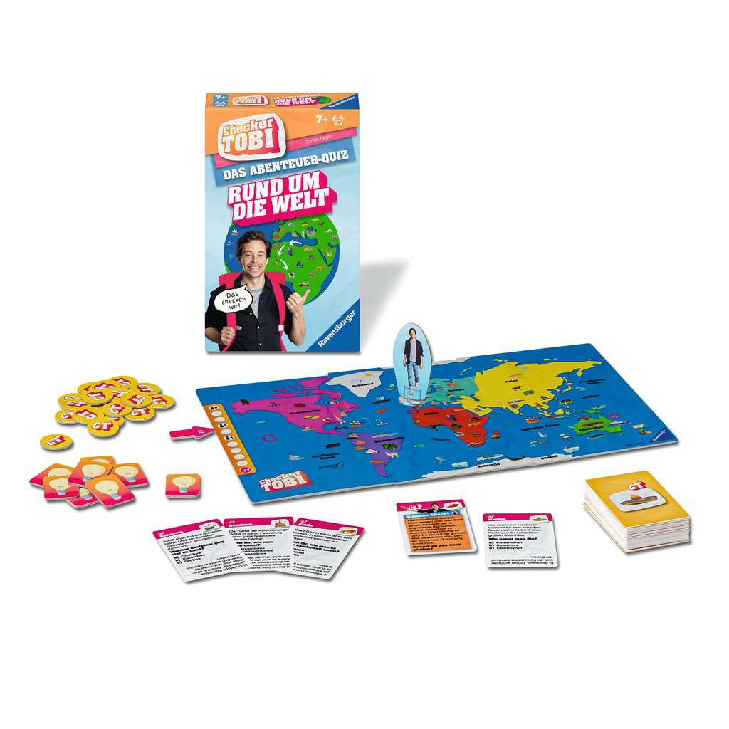 Spiel Ravensburger Mitbringspiel ⎮ Checker Tobi: Rund um die Welt