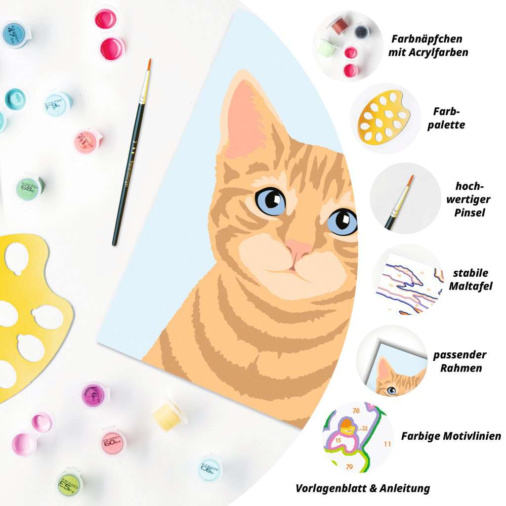 Malen Ravensburger CREART: Niedliche Katze