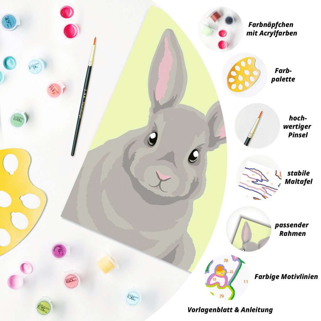 Malen Ravensburger CREART: Niedliches Kaninchen