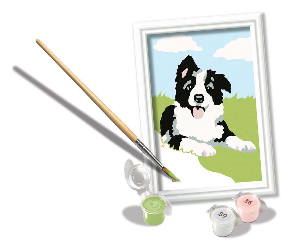 Malen Ravensburger CREART: Border Collie Welpe