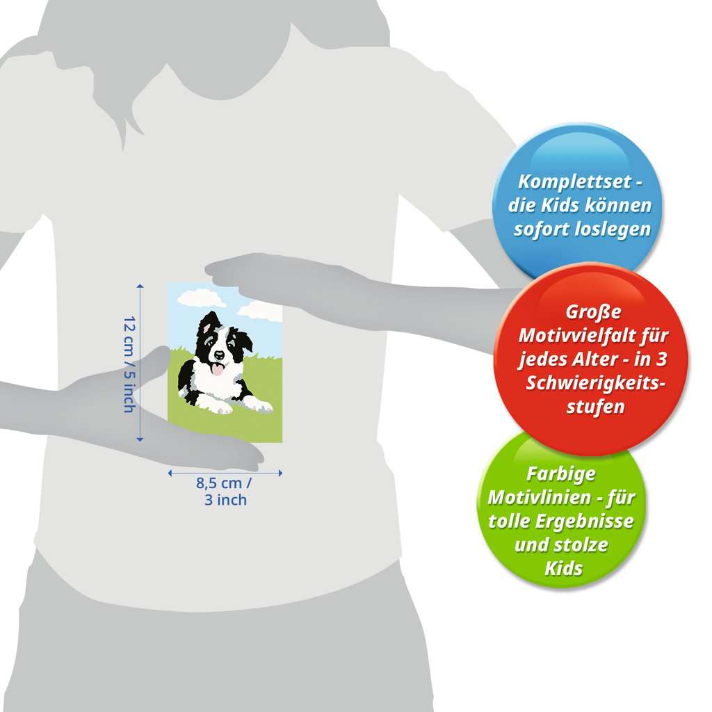 Malen Ravensburger CREART: Border Collie Welpe