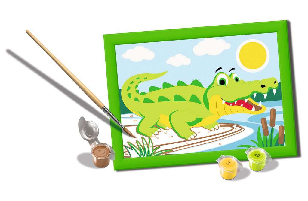 Malen Ravensburger CREART: Krokodil an Land