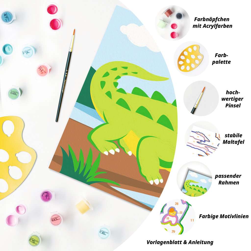 Malen Ravensburger CREART: Krokodil an Land