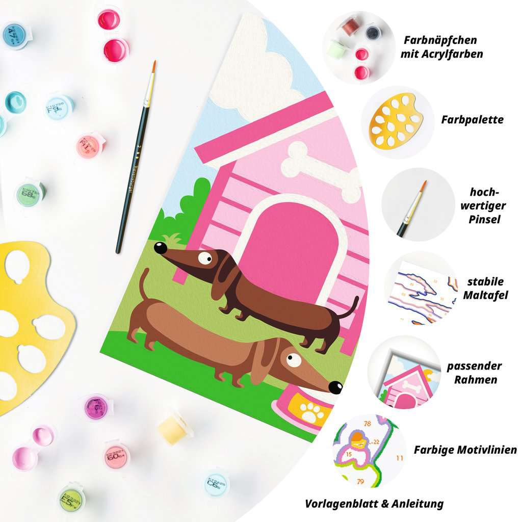 Malen Ravensburger CREART: Charmante Dackel