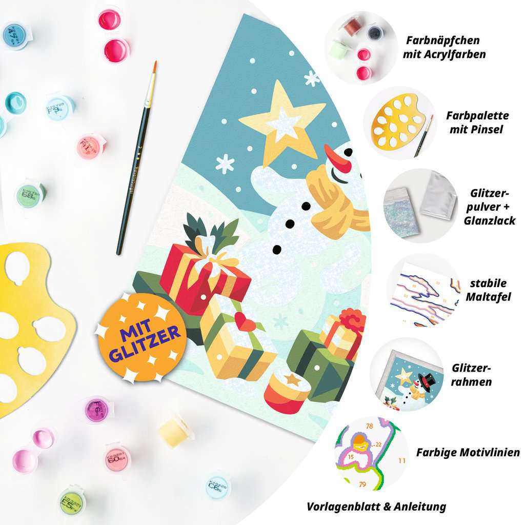 Malen Ravensburger CREART: Bezaubernder Schneemann