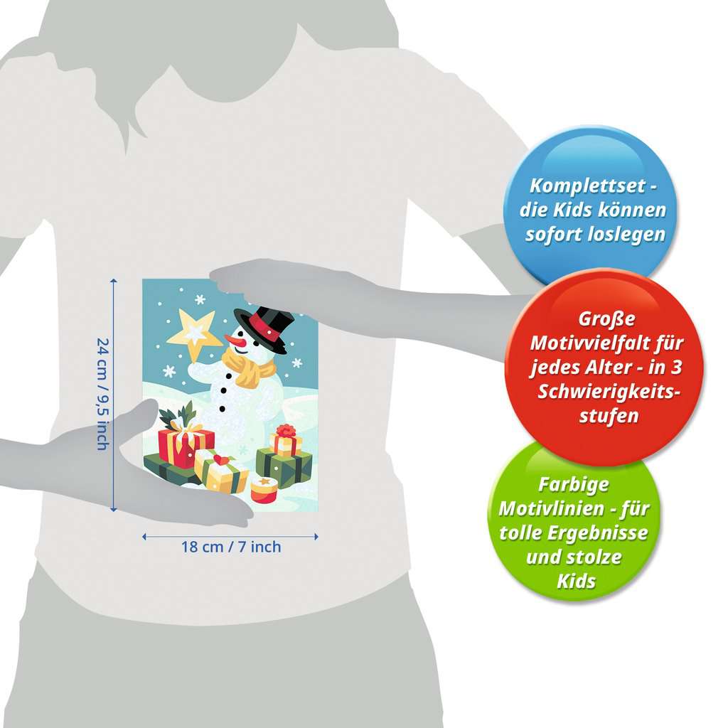 Malen Ravensburger CREART: Bezaubernder Schneemann