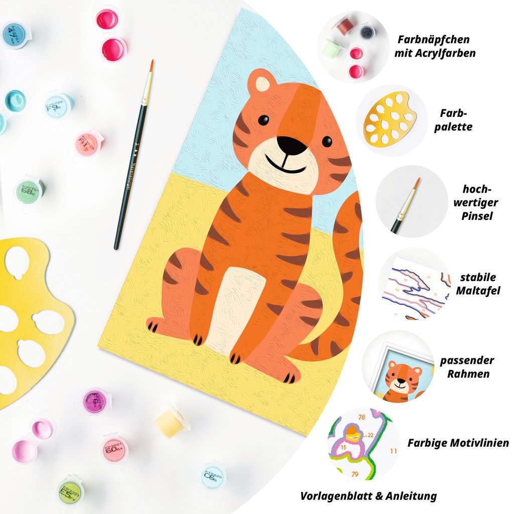 Malen Ravensburger CREART: Kleiner Tiger