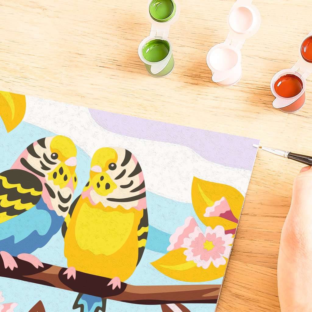 Malen Ravensburger CREART: Bunte Wellensittiche