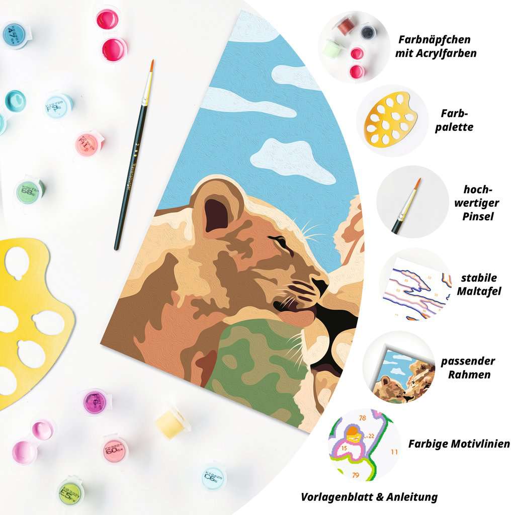Malen Ravensburger CREART: Löwe mit Baby