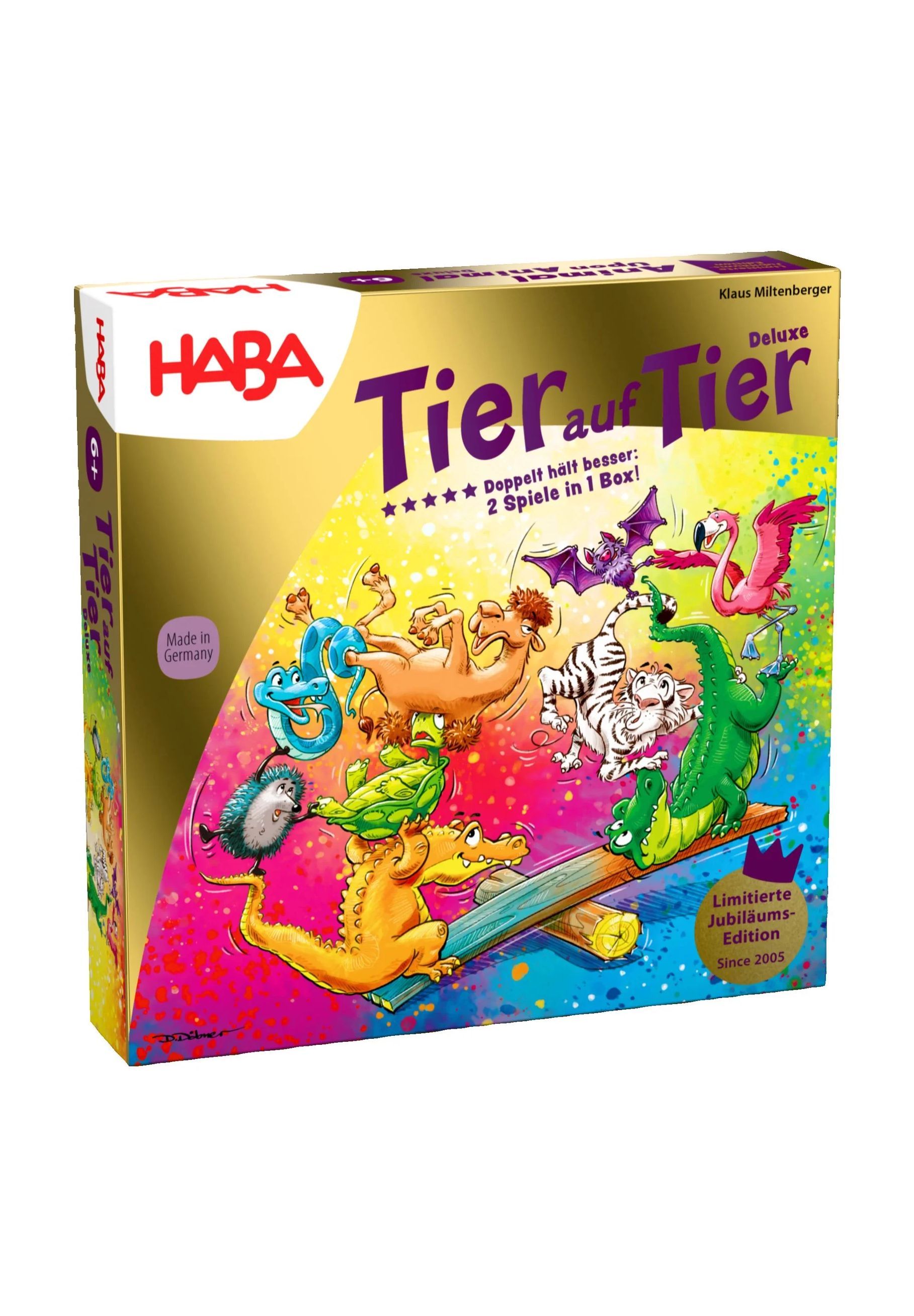 Gesellschaftsspiel HABA Tier auf Tier - Deluxe