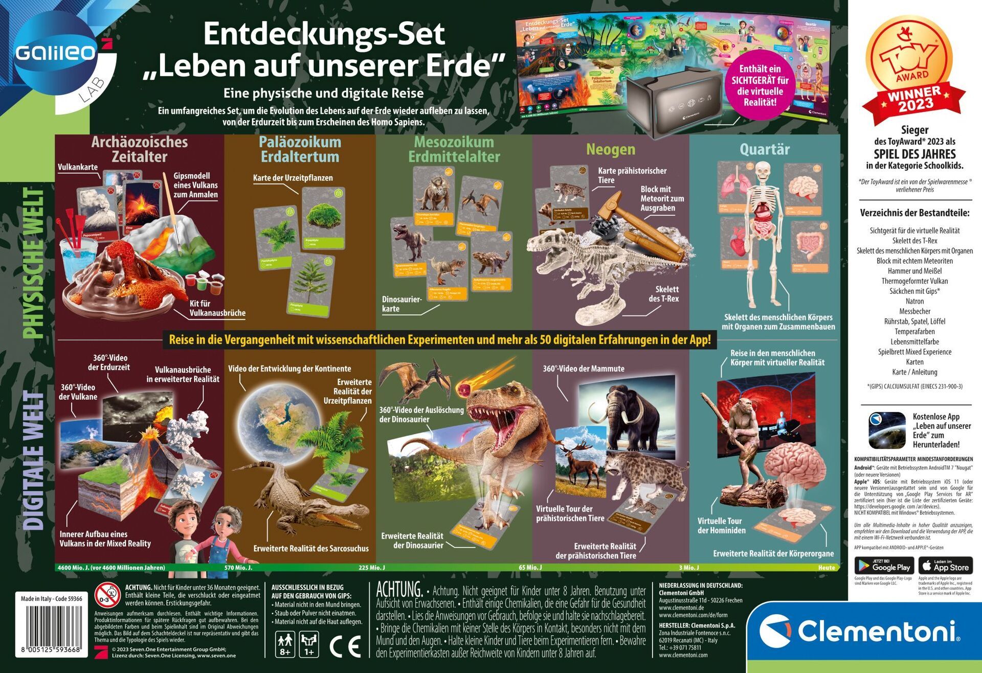 Experiment Clementoni Entdeckungs-Set „Leben auf unserer Erde