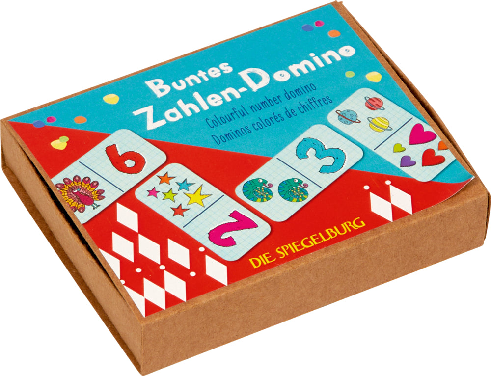Krimskrams Die Spiegelburg Buntes Zahlen-Domino - Bunte Geschenke
