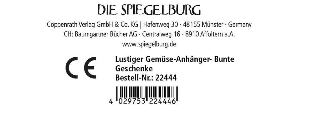 Krimskrams Die Spiegelburg Lustiger Gemüse-Anhänger- Bunte Geschenke, sort.