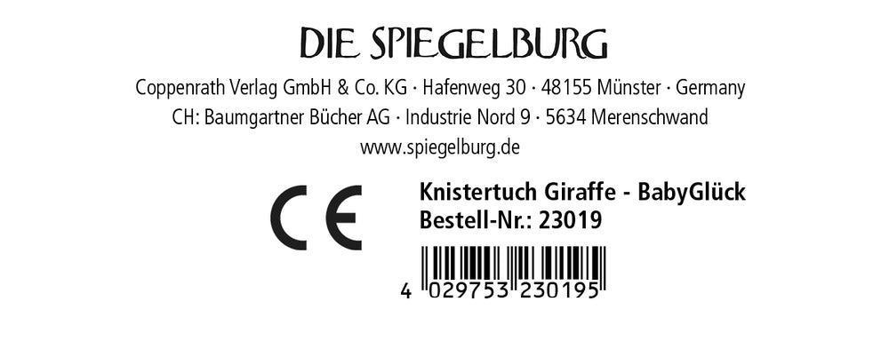 Baby Die Spiegelburg Knistertuch Giraffe - BabyGlück