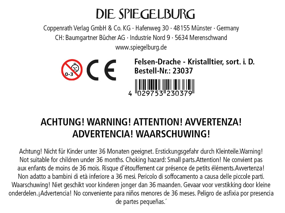 Experiment Die Spiegelburg Felsen-Drache - Kristalltier, sortiert (1 Stück)