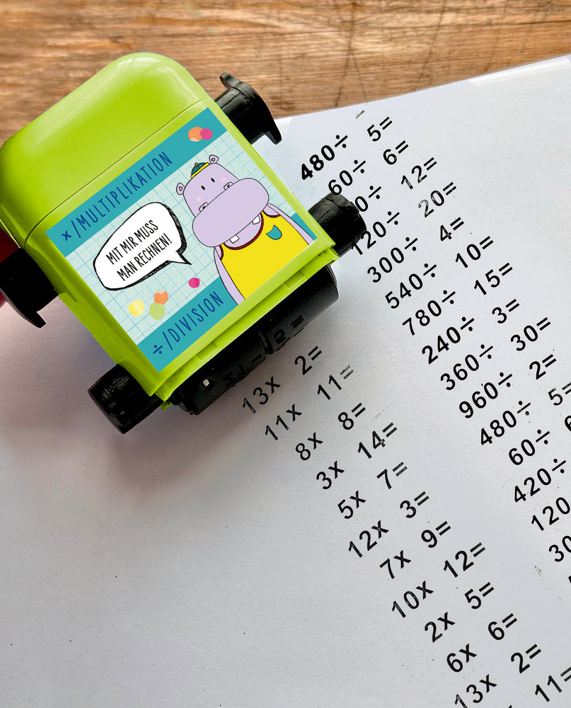 Krimskrams Die Spiegelburg Rechen-Roll-Stempel - Division & Multiplikation Bunte Geschenke