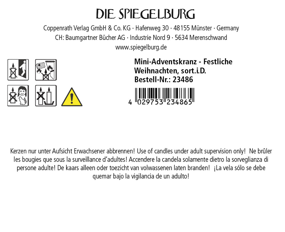 Mini-Adventskranz - Festliche Weihnachten, sortiert