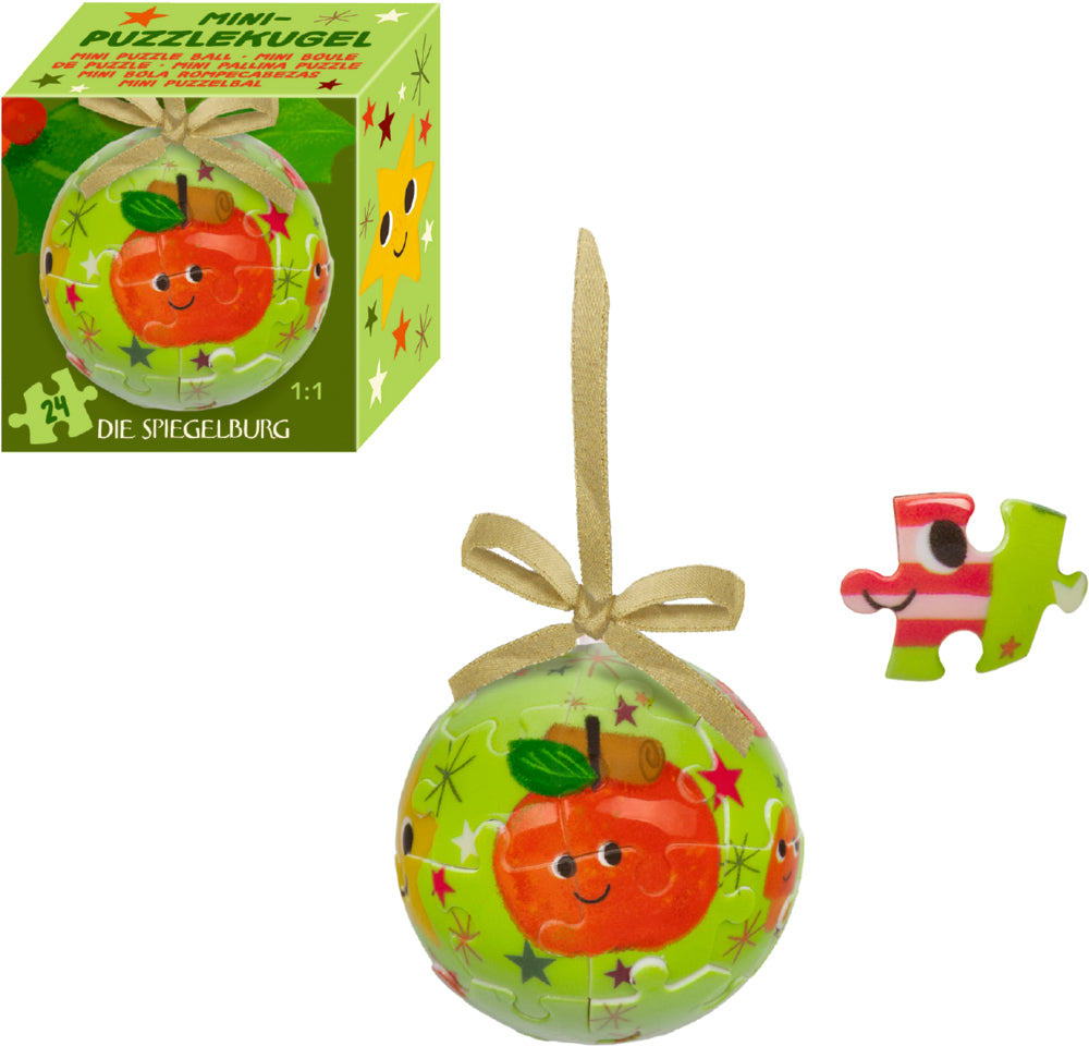 Mini-Puzzlekugel - Fröhliche Weihnachten, 24 Teile