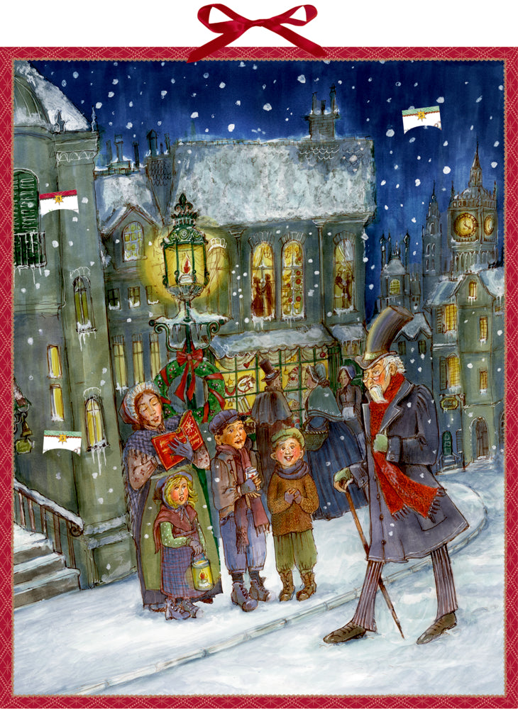 Adventskalender Coppenrath Verlag Die Weihnachtsgeschichte von Charles Dickens, Zettel-Adventskalender
