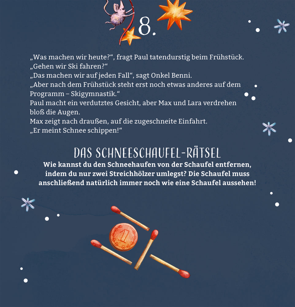 Adventskalender Coppenrath Verlag Aufregende Winterferien in den Bergen, Zettel-Adventskalender