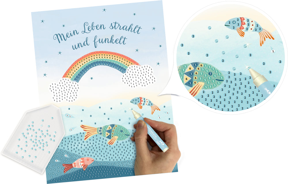 Basteln Coppenrath Verlag Diamond Painting - Mein Leben strahlt und funkelt