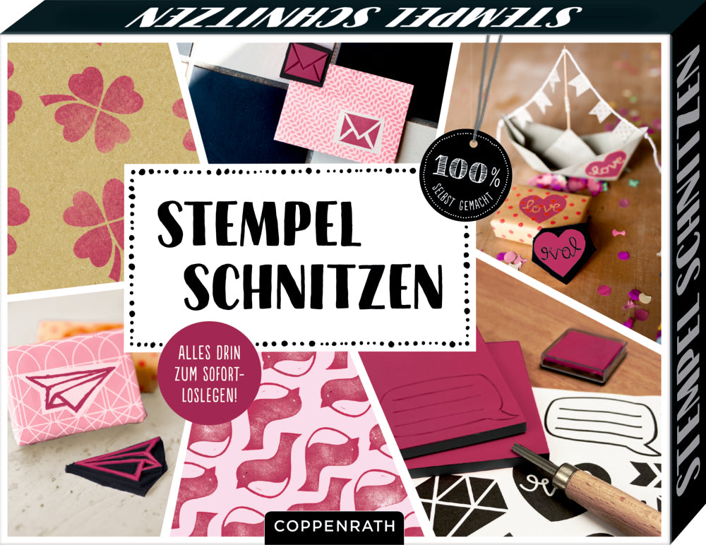 Basteln Coppenrath Verlag Stempel schnitzen - 100% selbst gemacht