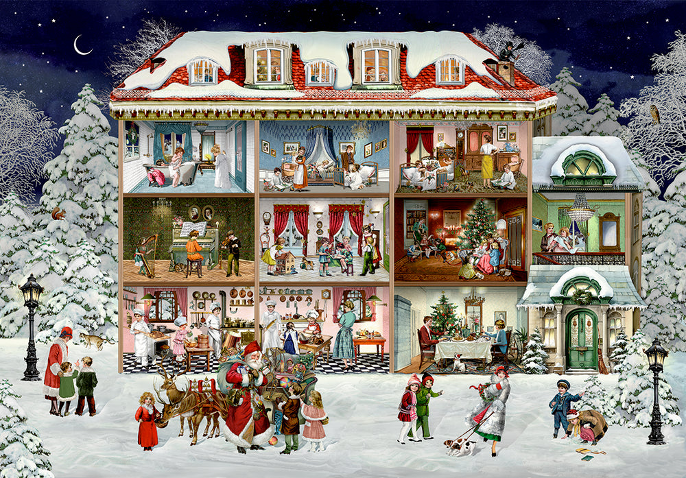 Adventskalender Coppenrath Verlag Unser wunderbares Weihnachtshaus, Puzzle-Adventskalender