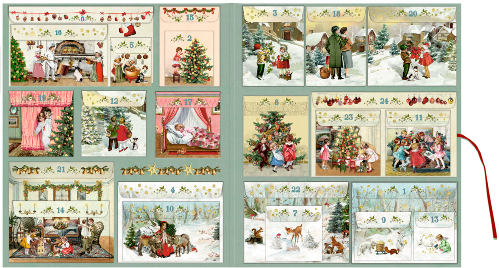 Adventskalender Coppenrath Verlag Nostalgische Weihnachtszeit, Coffee-Table-Adventskalender