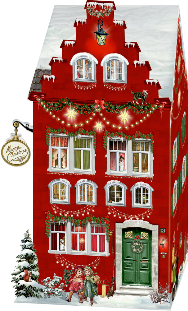 Adventskalender Coppenrath Verlag Happy Christmas Home, Aufstell-Adventskalender mit LED