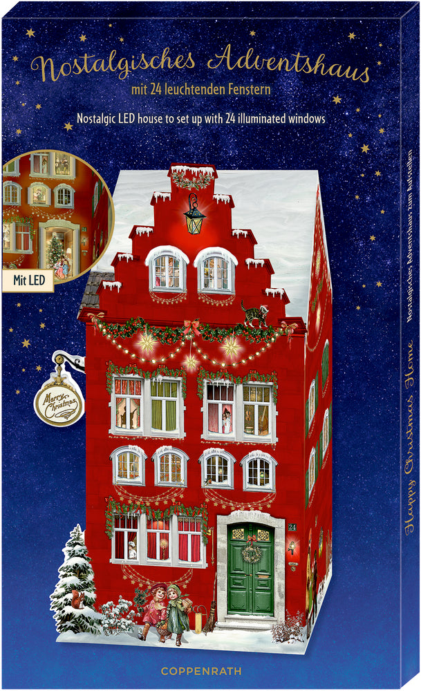Adventskalender Coppenrath Verlag Happy Christmas Home, Aufstell-Adventskalender mit LED