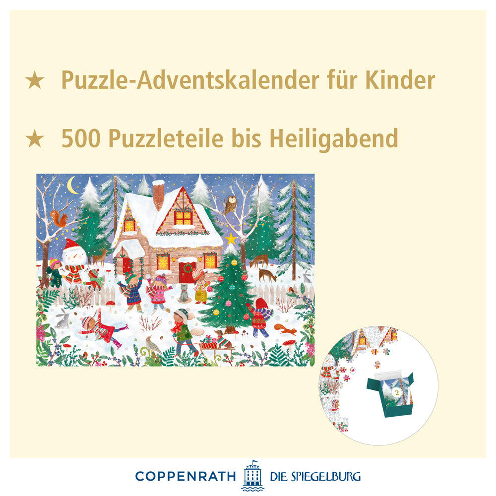Adventskalender Coppenrath Verlag Fröhliche Winterzeit, Puzzle-Adventskalender