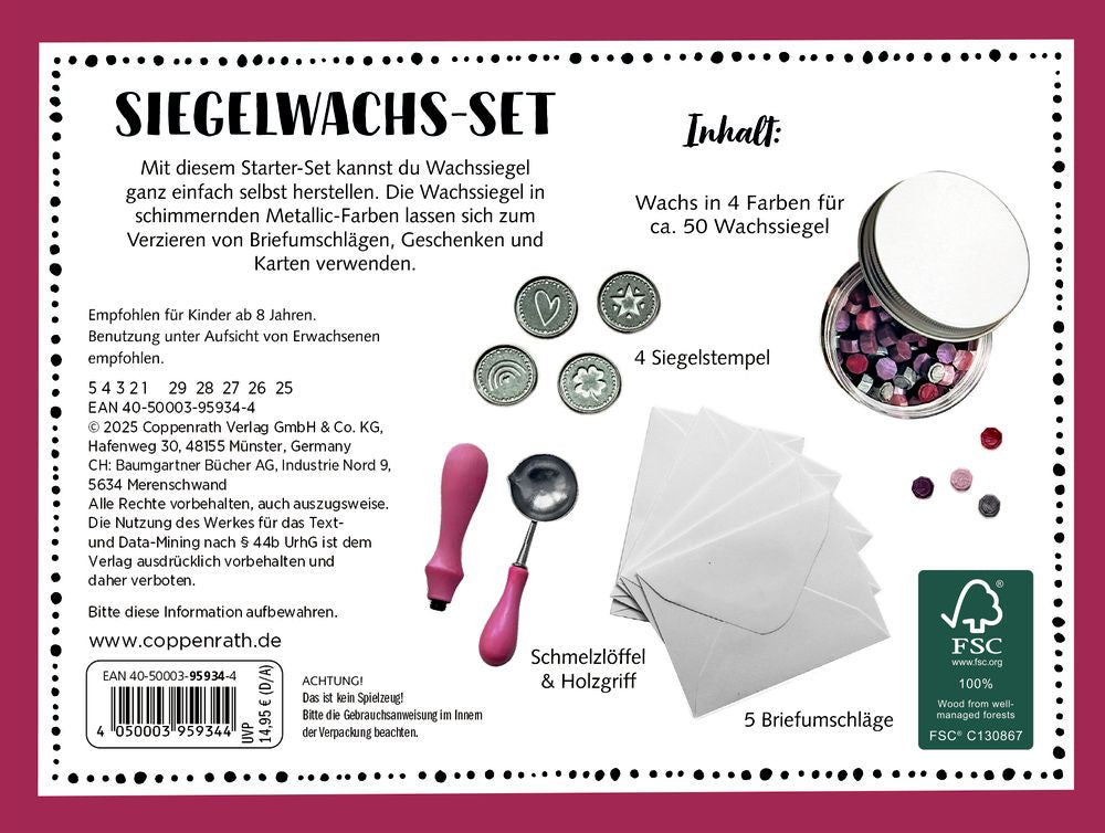 Basteln Coppenrath Verlag Siegelwachs-Set: 100% selbst gemacht