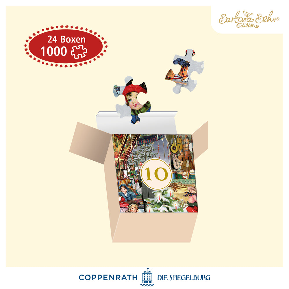 Nostalgischer Weihnachtsmarkt, Puzzle-Adventskalender (Behr)
