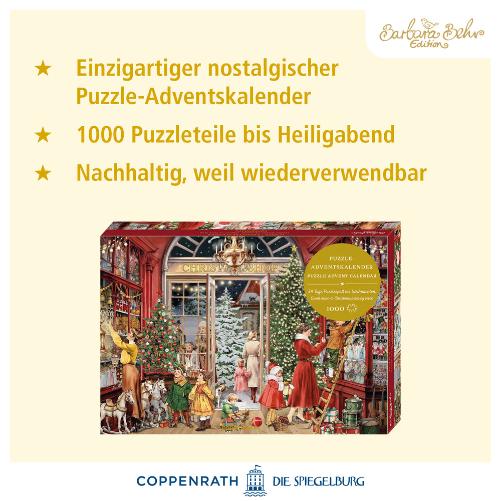 Nostalgischer Weihnachtsladen, Puzzle-Adventskalender (Behr)