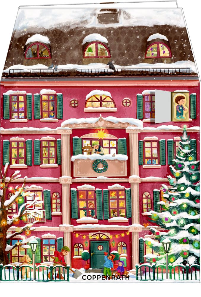 Mein buntes Weihnachtshaus, Magnet-Aufstell-Adventskalender