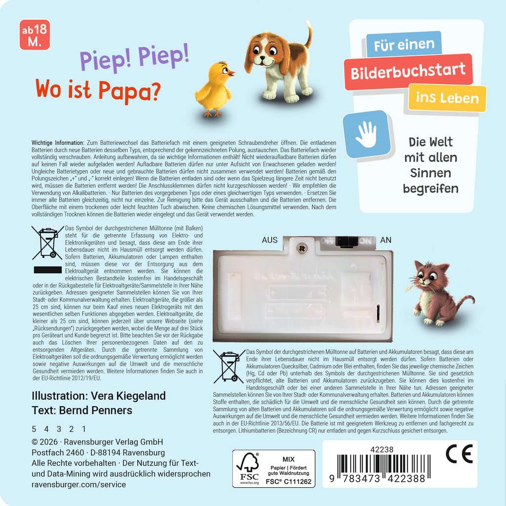 Bilderbuch Ravensburger Hör mal hin: Piep! Piep! Bist du mein Papa?