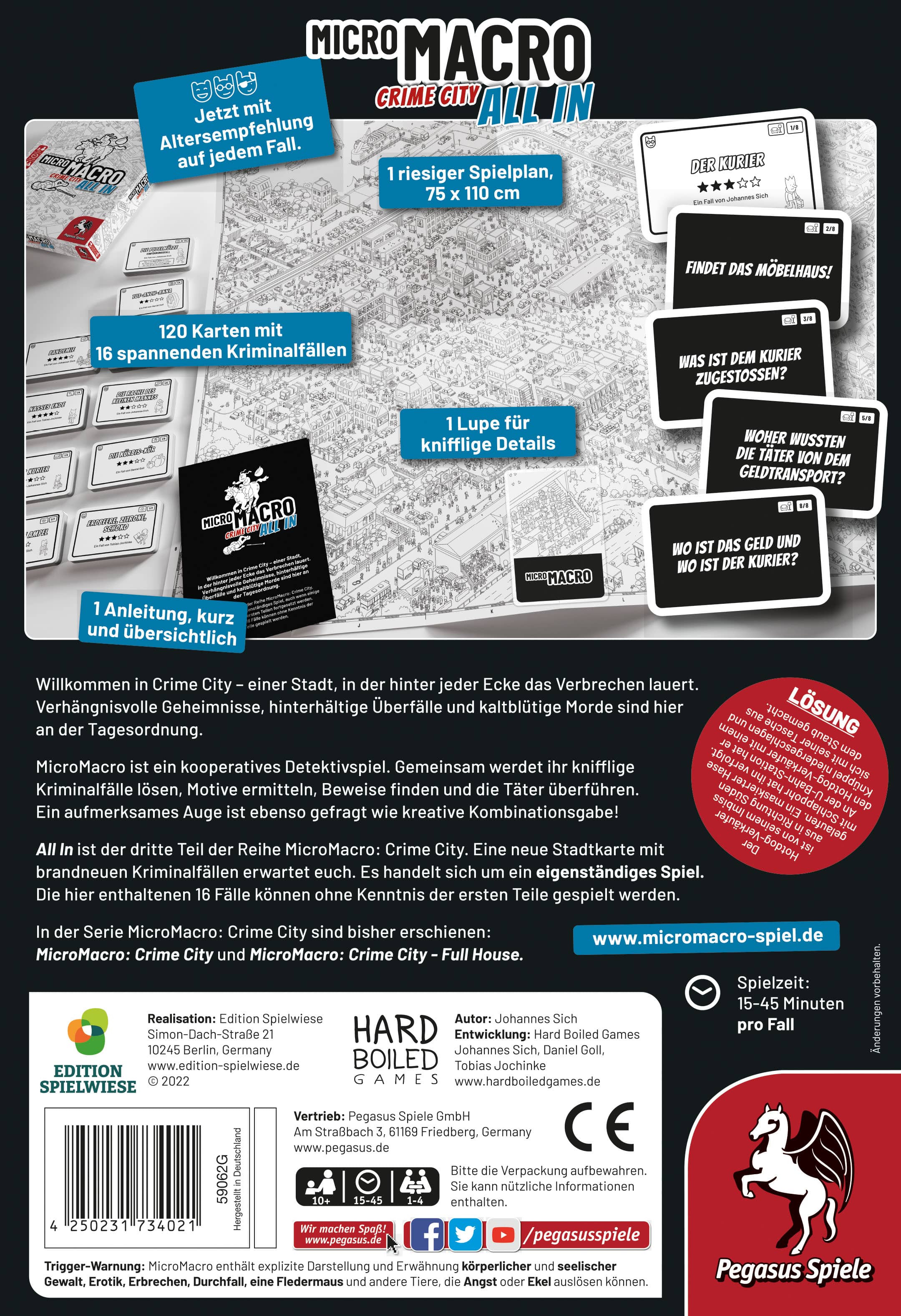 Kooperatives Spiel Pegasus Spiele MicroMacro: Crime City 3 – All In