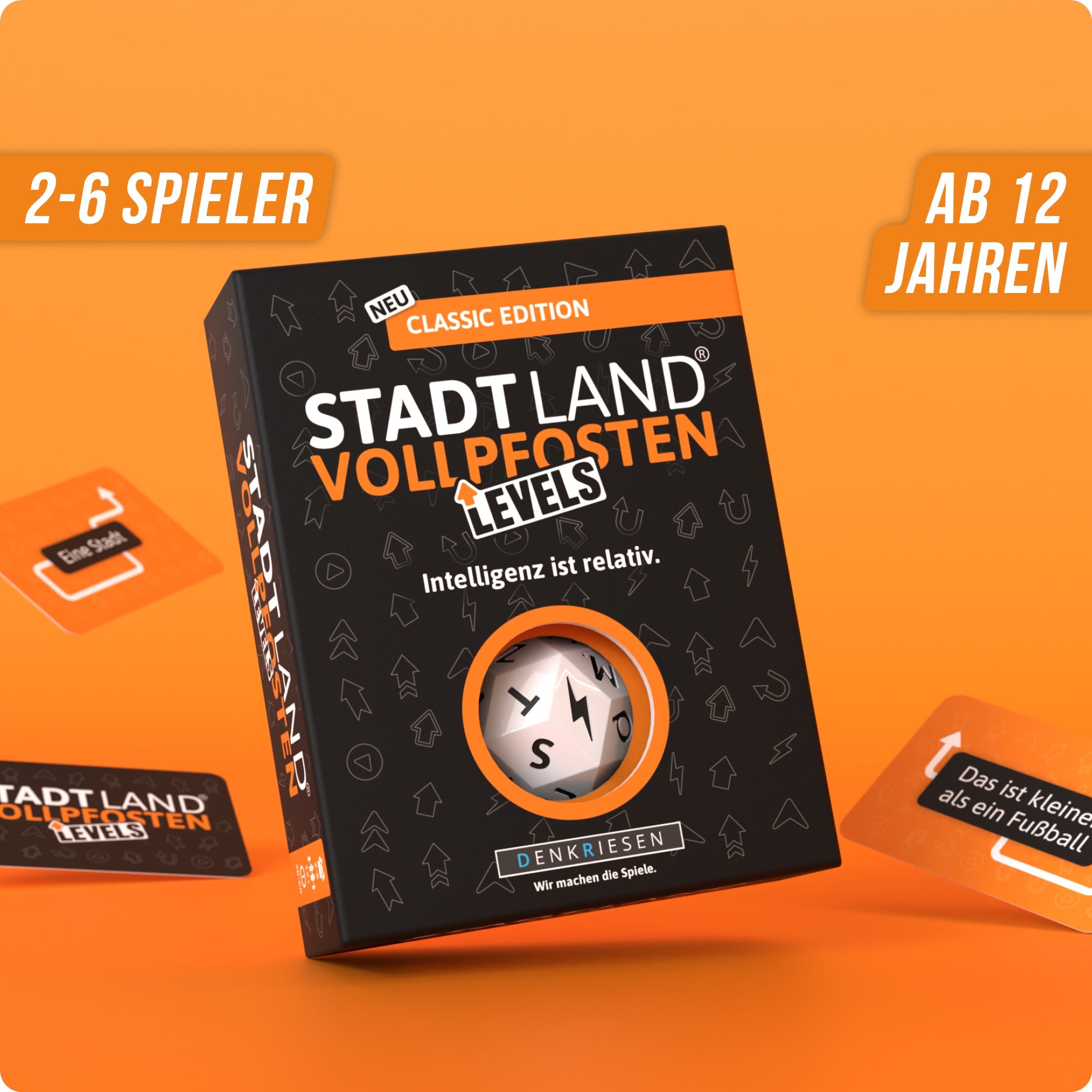 Wissensspiel Denkriesen STADT LAND VOLLPFOSTEN® - Levels - Classic Edition - "Intelligenz ist relativ"