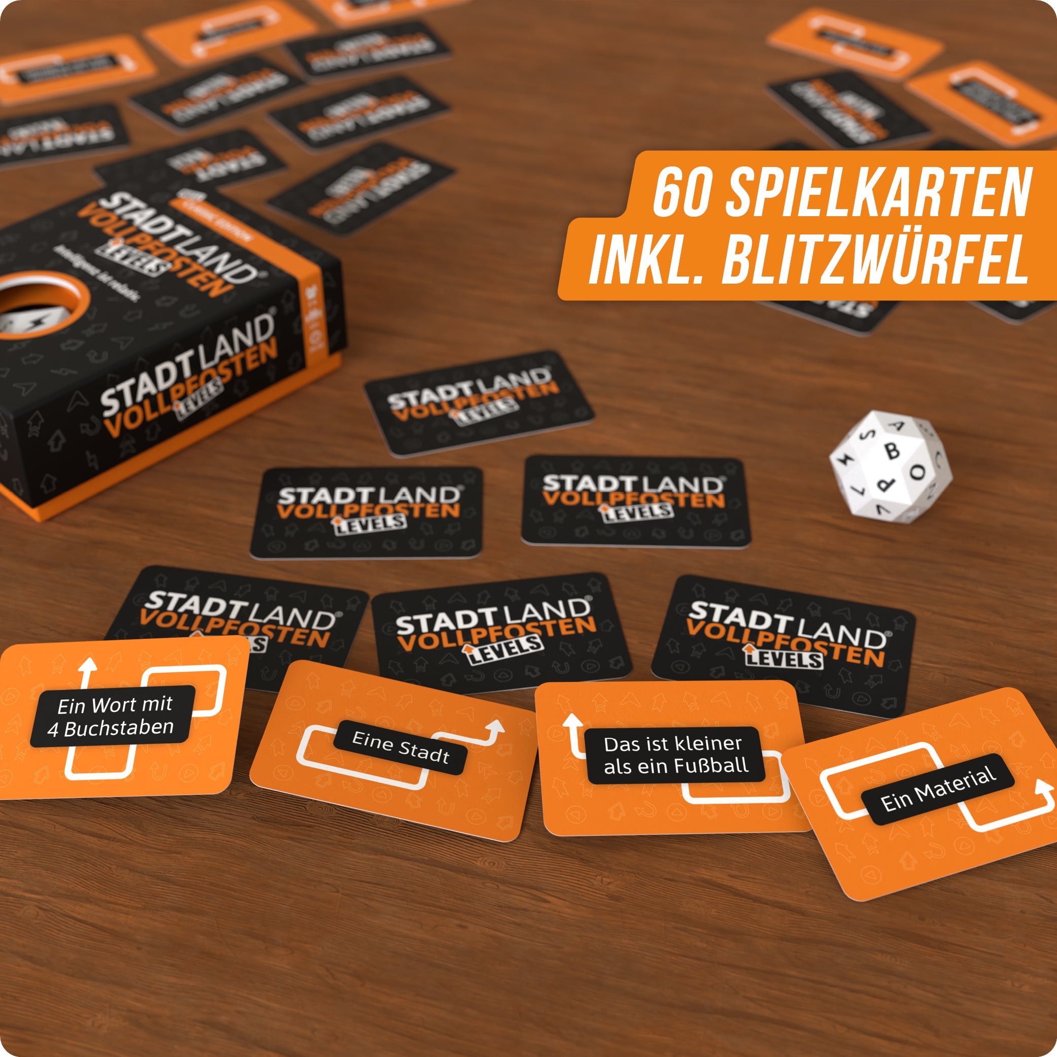 Wissensspiel Denkriesen STADT LAND VOLLPFOSTEN® - Levels - Classic Edition - "Intelligenz ist relativ"