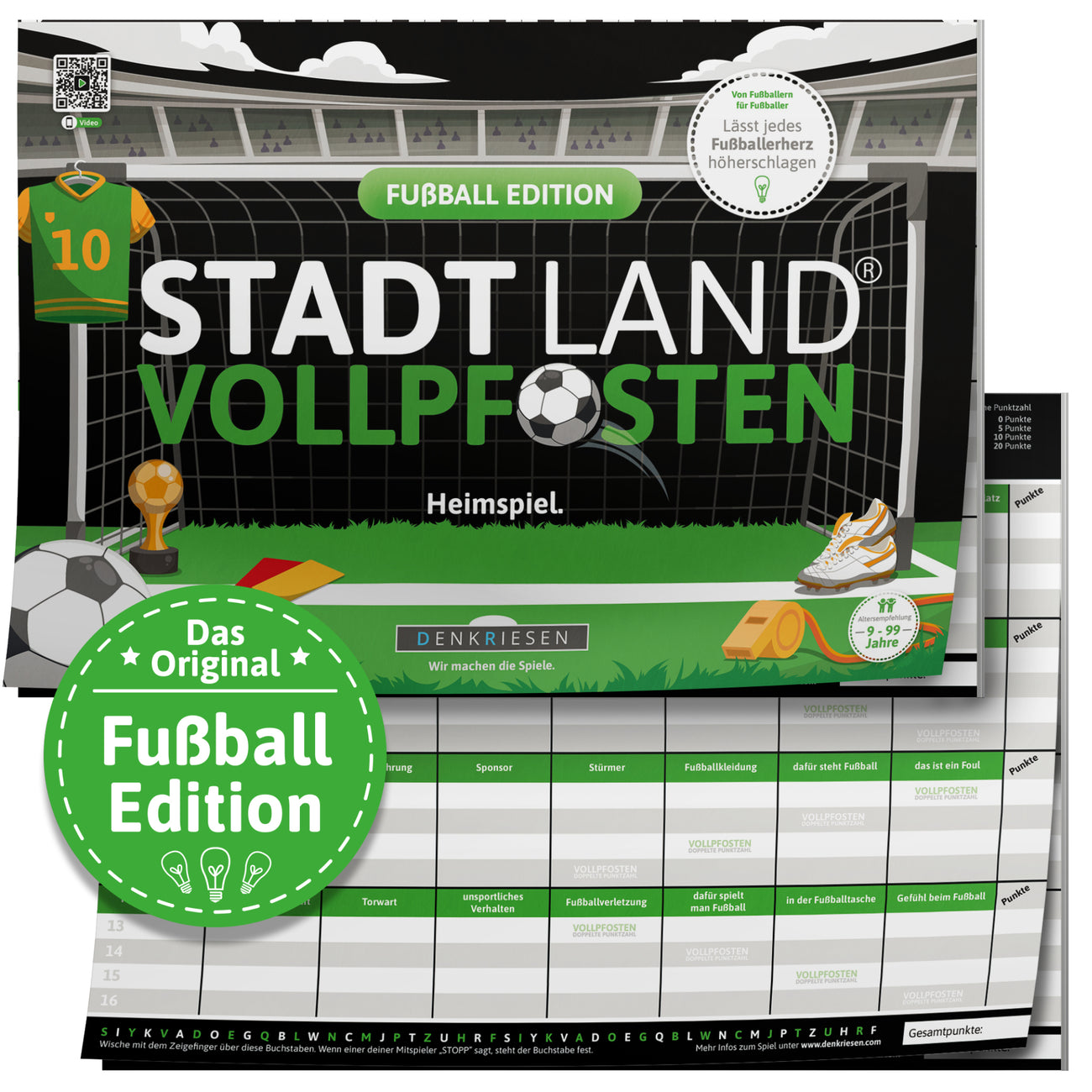 Wissensspiel Denkriesen STADT LAND VOLLPFOSTEN® - Fußball Edition "Heimspiel"