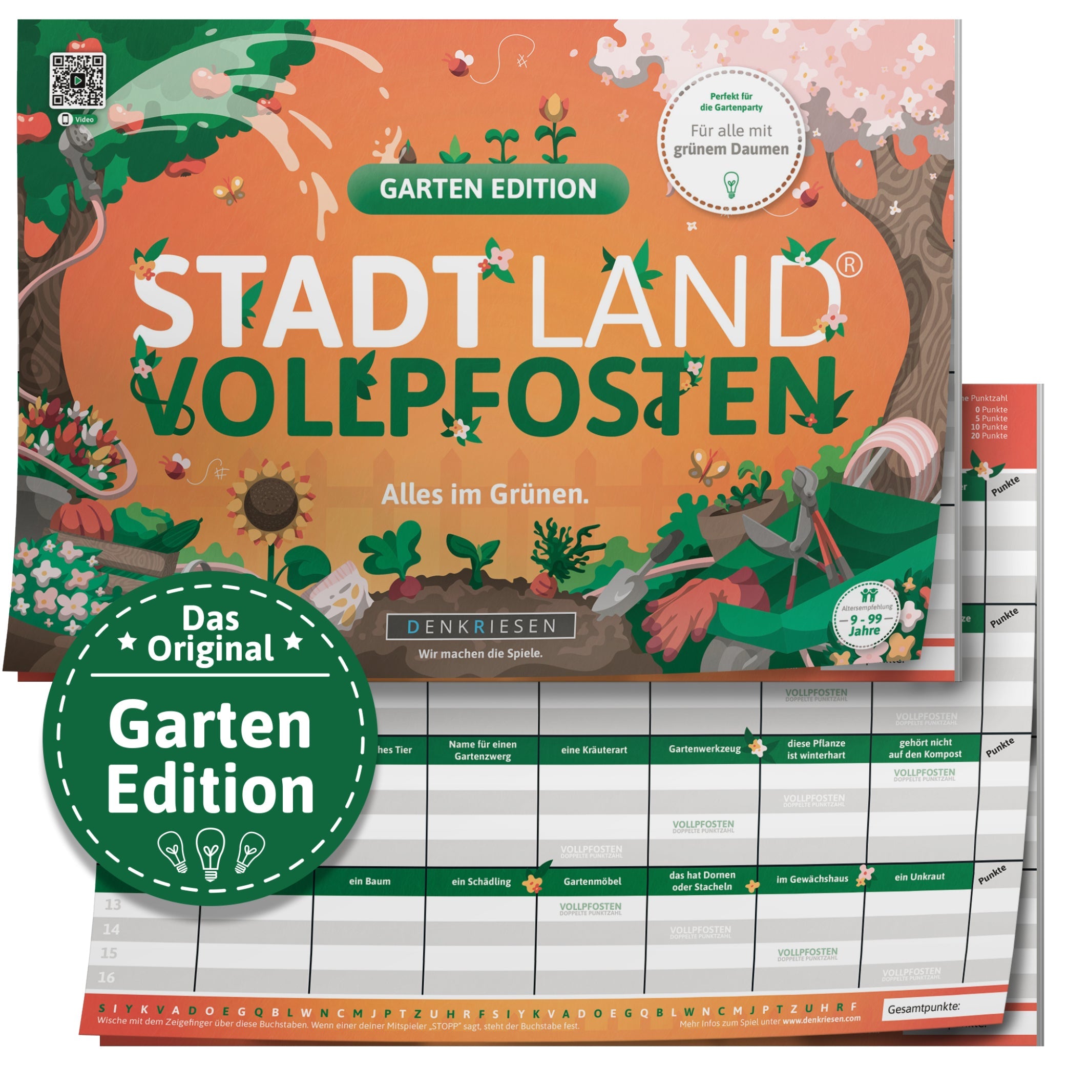 Wissensspiel Denkriesen STADT LAND VOLLPFOSTEN® - Garten Edition "Alles im Grünen"