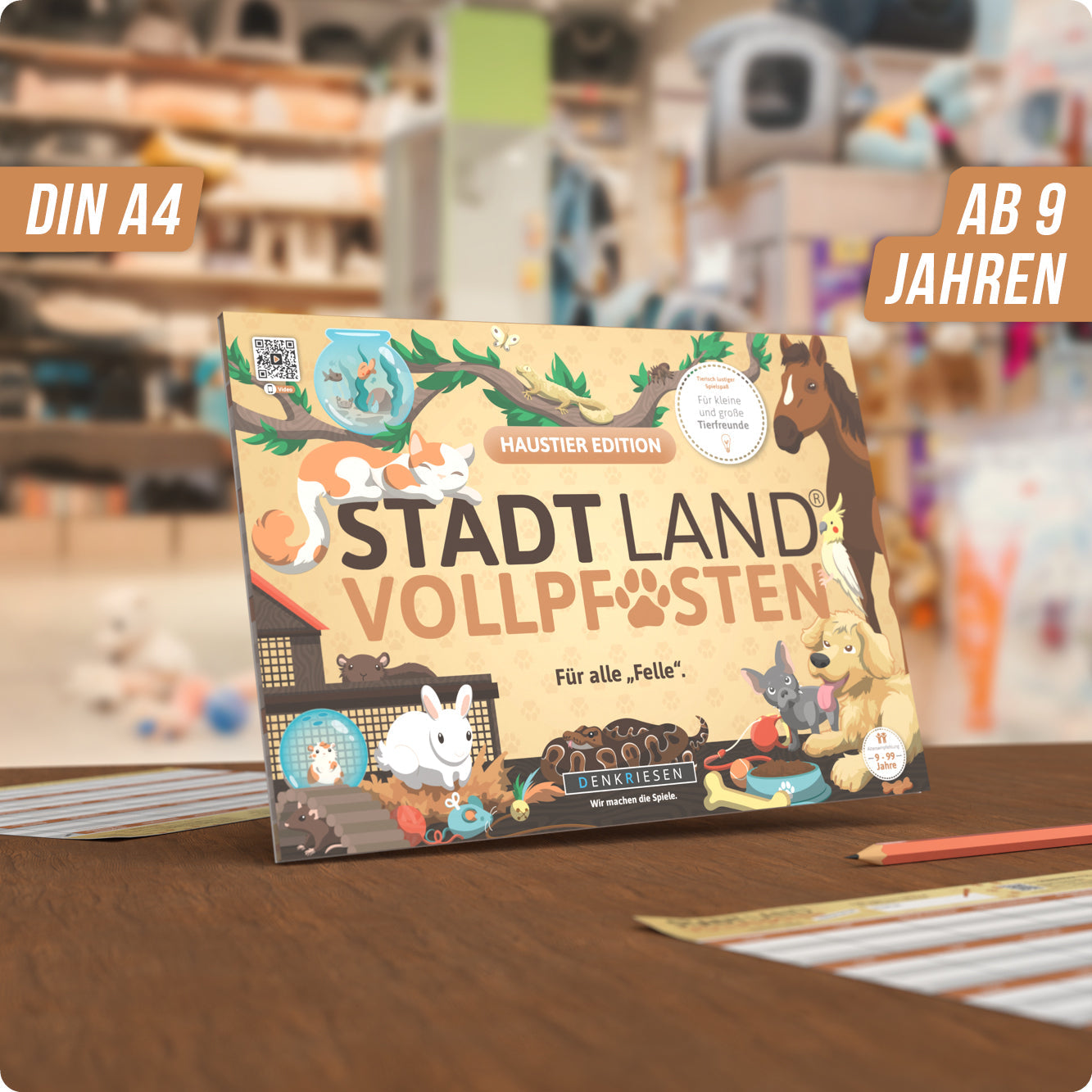 Wissensspiel Denkriesen STADT LAND VOLLPFOSTEN® - Haustier Edition "Für alle Felle"
