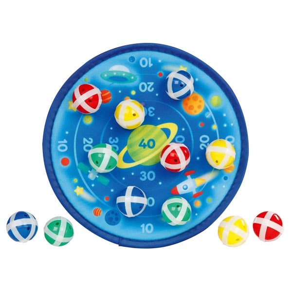 Spielzeug für Draußen goki Klett-Dartscheibe Weltall