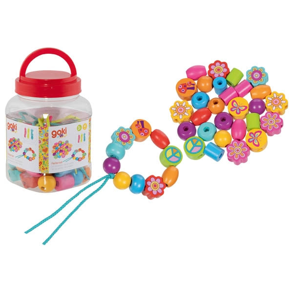 Kinderschmuck goki Perlenset Flower Power