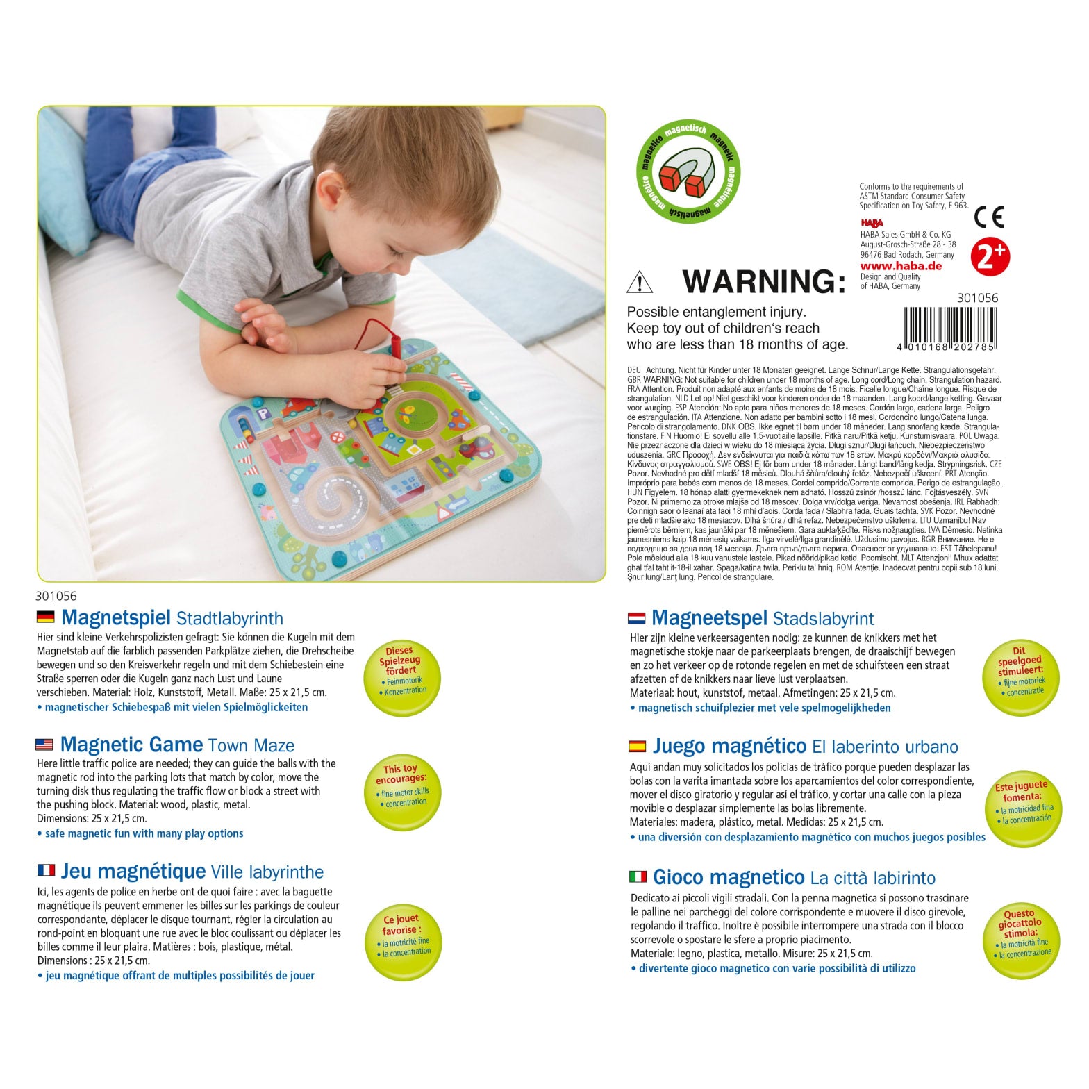 Magnetspiel HABA Magnetspiel Stadtlabyrinth