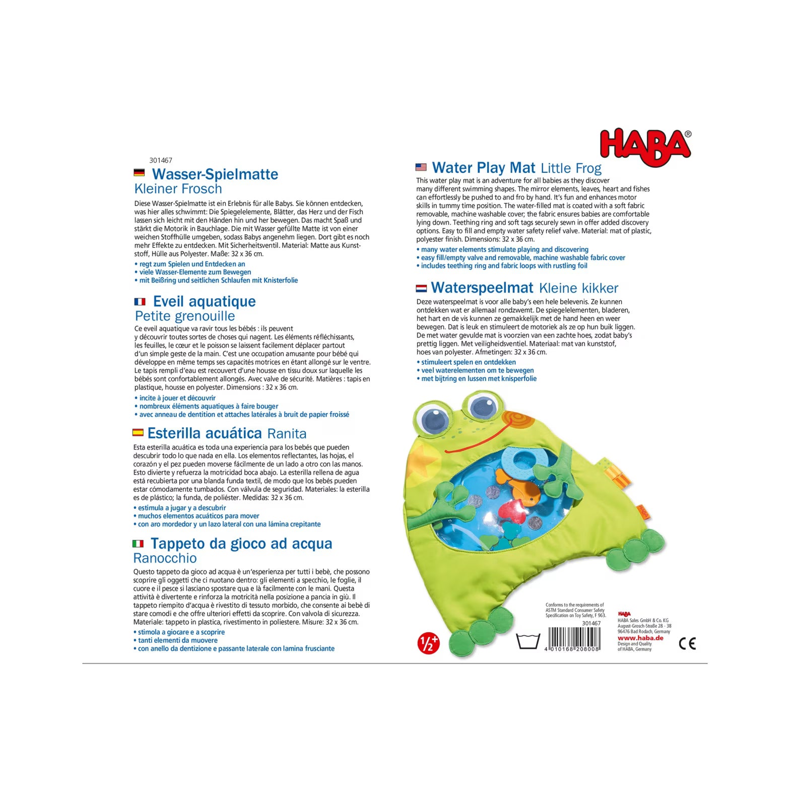 Baby HABA Wasser-Spielmatte Kleiner Frosch